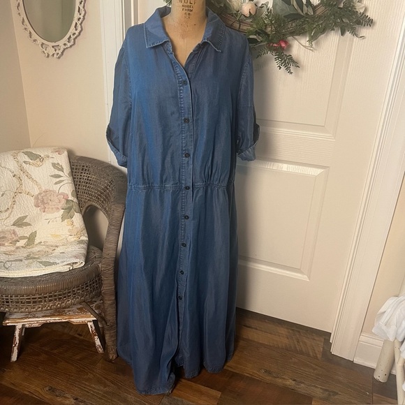 Jessica London Modest Maxi Chambray Shirt Dress, size 20
Granny Button Front - Picture 1 of 11